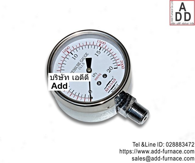 Low Pressure Guage Madas 0~20Kpa, 0~2000mmAq (1)